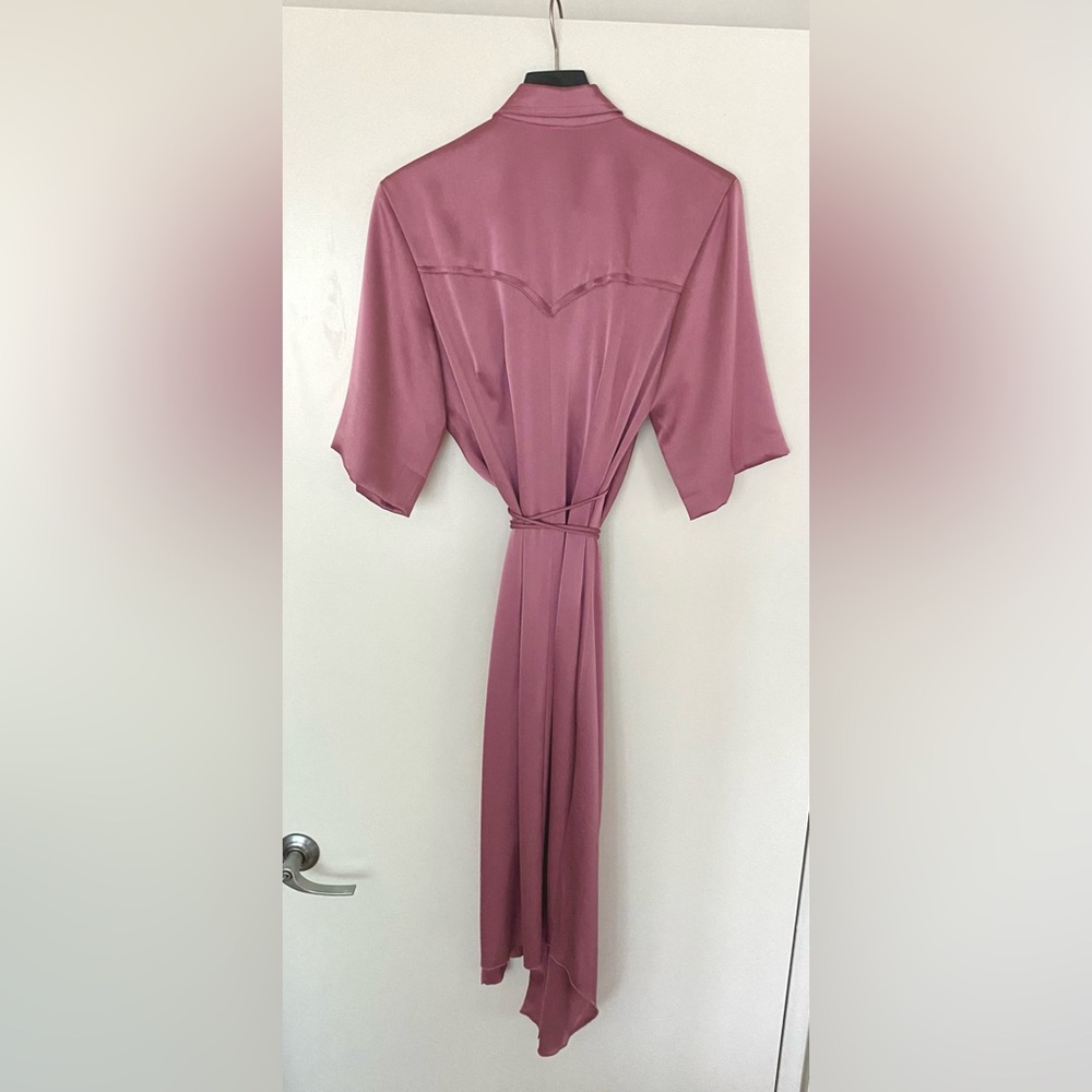 Nanushka Pink Satin Shirt Dress - Picture 6 of 6